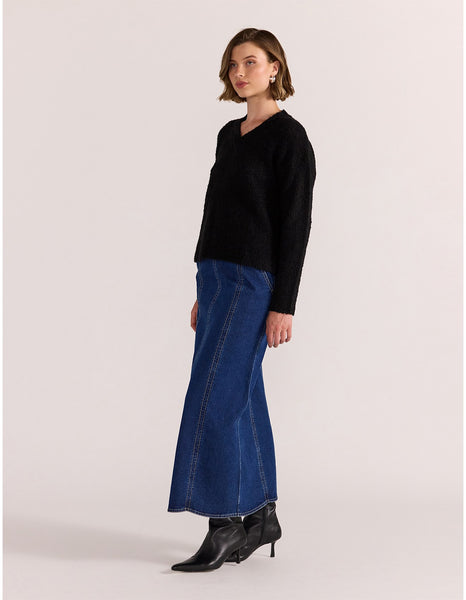 Esme V-Neck Jumper - Black