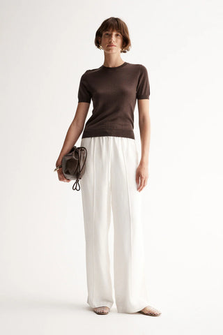 Ash Knit Tee - Chocolate