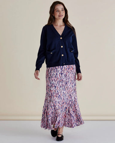 Leon Knit Cardigan - Navy