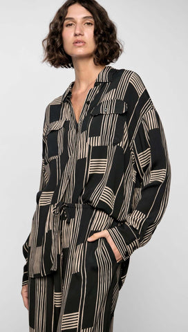 Marina Shirt - Spliced Stripe