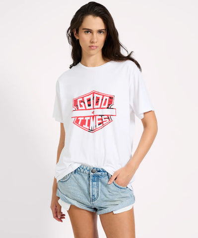 Good Times Boyfriend Tee - White