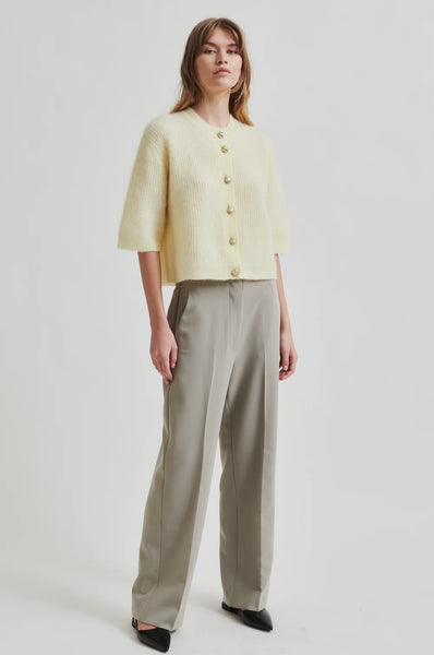Evie Straight Leg Pant - Elephant Skin