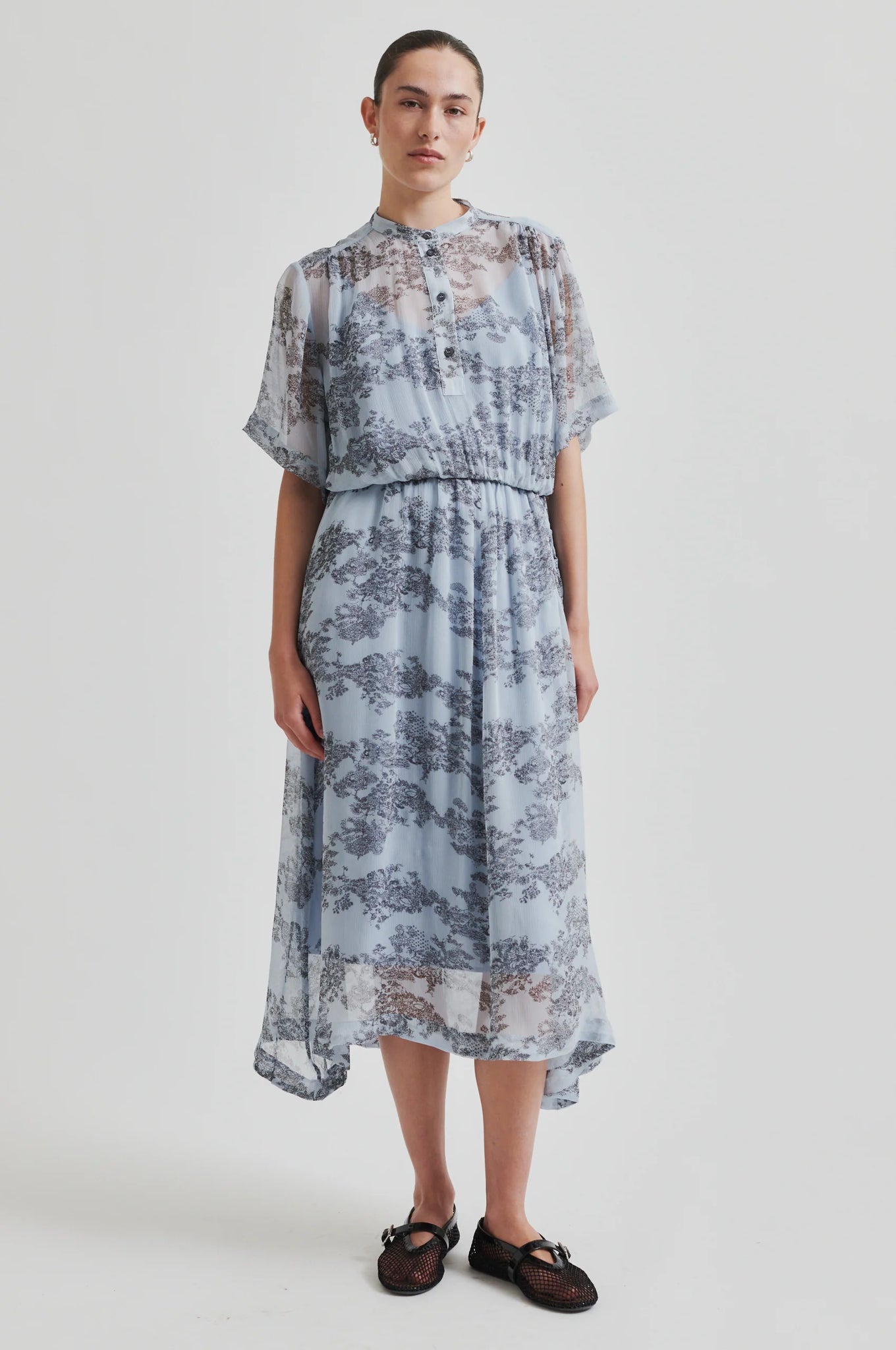 Make Printed Dress - Cashmere Blue