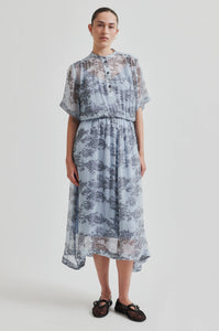 Make Printed Dress - Cashmere Blue
