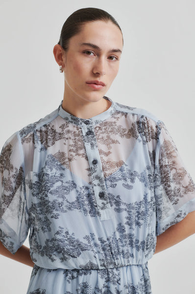 Make Printed Dress - Cashmere Blue