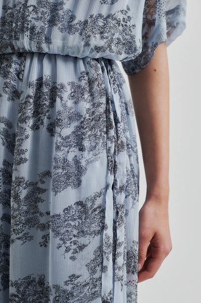 Make Printed Dress - Cashmere Blue