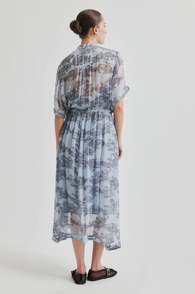 Make Printed Dress - Cashmere Blue