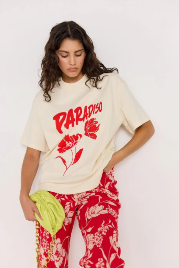 Paradiso Oversize Tee - Cream