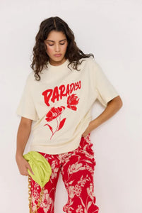 Paradiso Oversize Tee - Cream