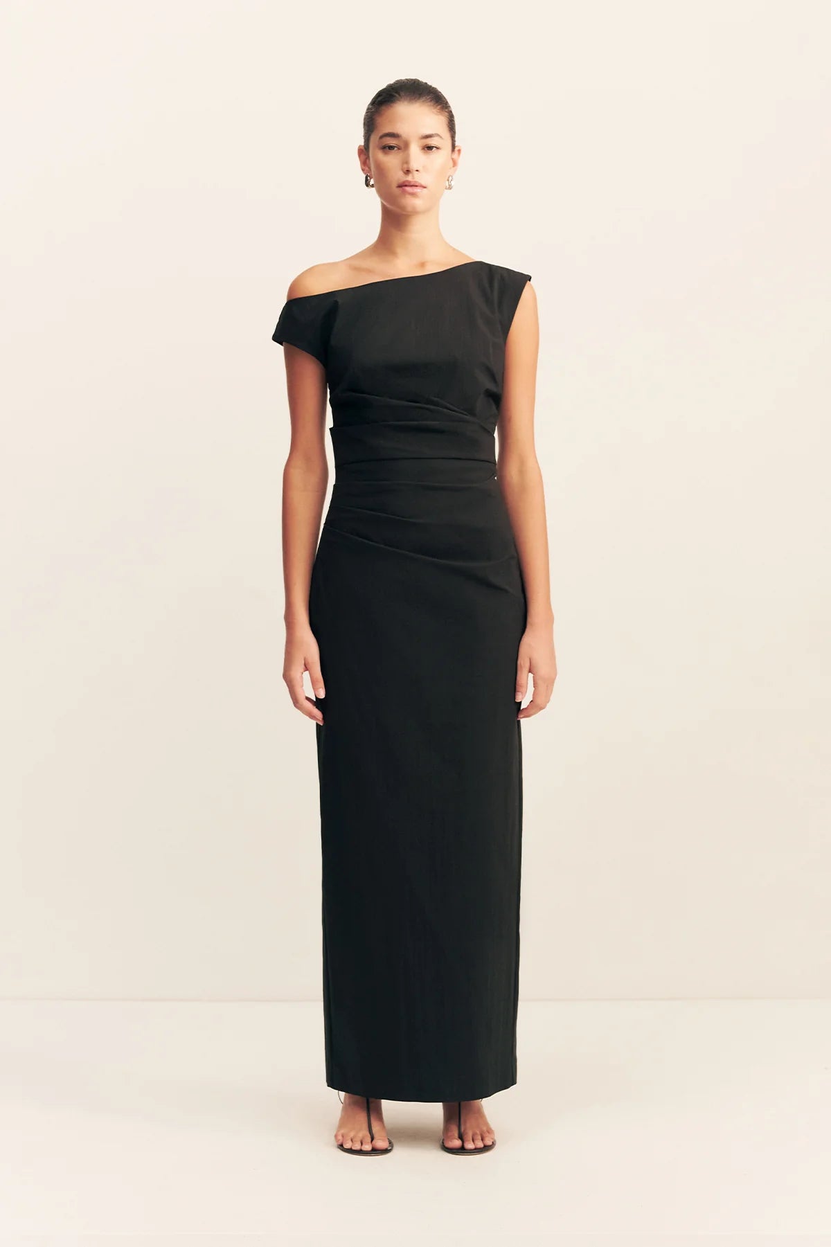 Campbell Off Shoulder Maxi Dress - Black