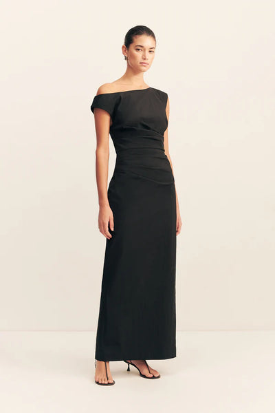 Campbell Off Shoulder Maxi Dress - Black