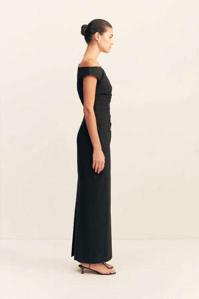 Campbell Off Shoulder Maxi Dress - Black