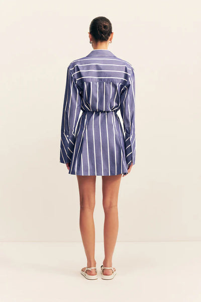 Cambridge Shirt Mini Dress - Chambray Blanc