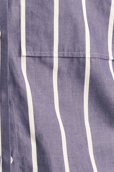 Cambridge Square Neck Maxi Dress - Chambray Blanc