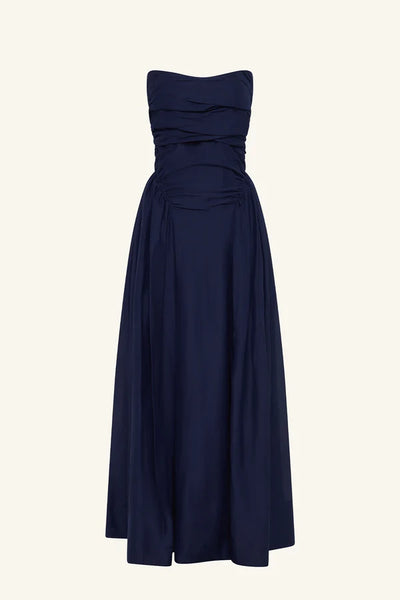 Celeste Strapless Panelled Maxi Dress - Midnight