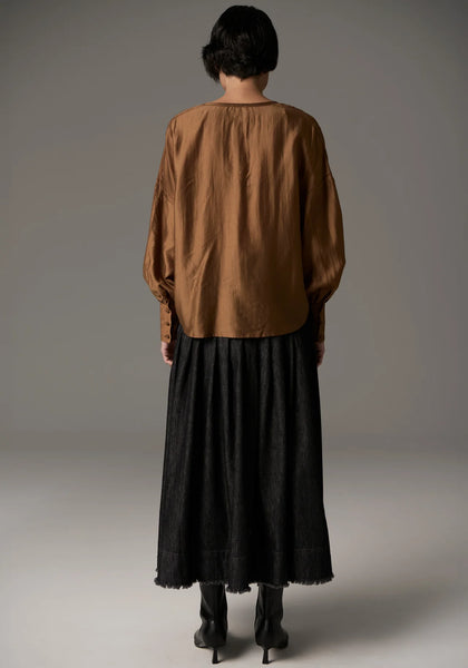 Rhea V Shirt - Tobacco