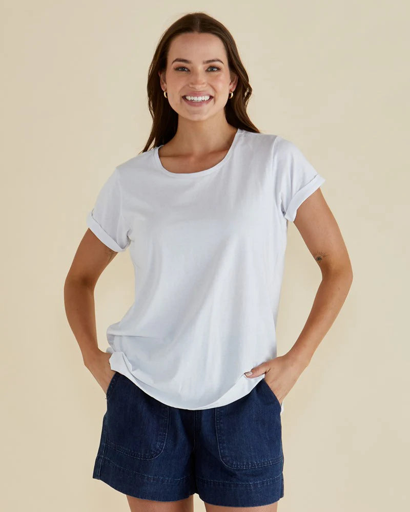 Caia Crew Tee - White