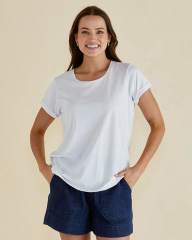 Caia Crew Tee - White