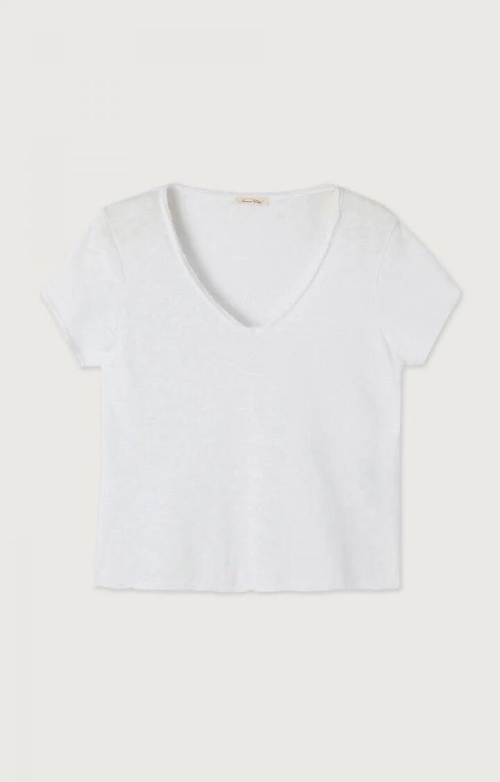 Femme Sonoma V Neck Tee - White
