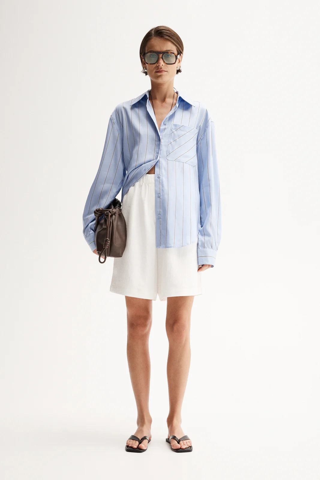 Henry Stripe Shirt - Blue Stripe