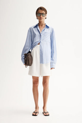 Henry Stripe Shirt - Blue Stripe