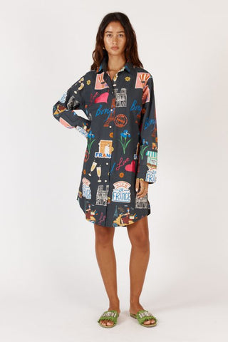 Bonjour Shirtmaker Dress - Navy