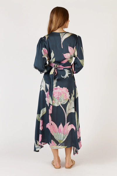 Ubud Wrap Dress - Navy