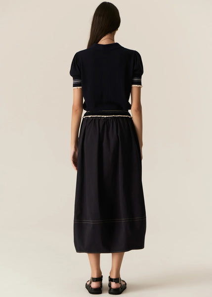 Lask Knit Polo - Ink/Ecru