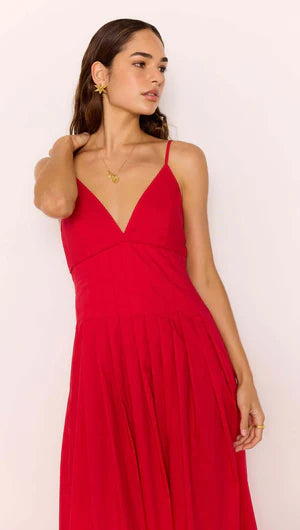 Margot Midi Dress - Red