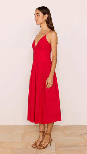 Margot Midi Dress - Red