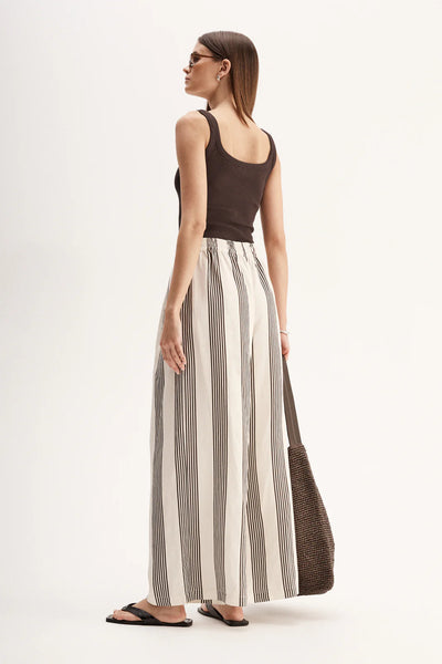 Milo Stripe Pant - Chocolate Stripe