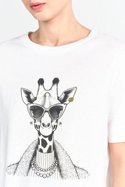 Easy Fit T-Shirt Giraffe - White