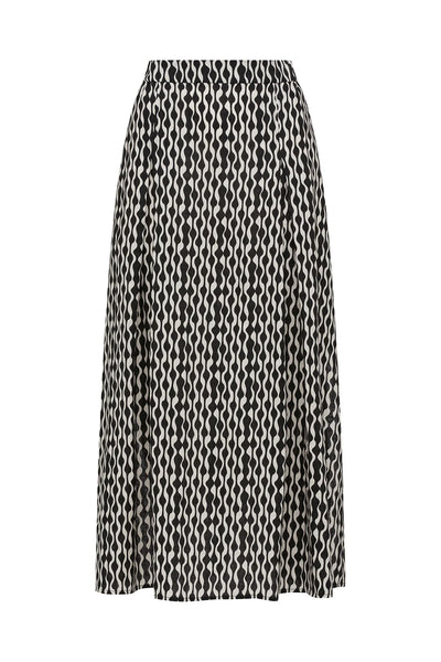 Drift Linen Skirt - Ripple Print