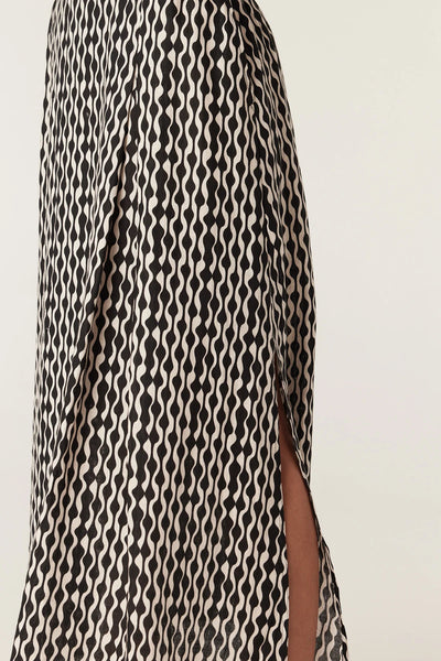 Drift Linen Skirt - Ripple Print