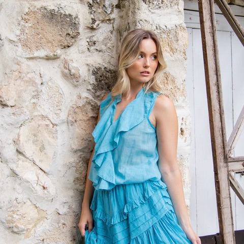 Palermo Top - Blue Curacao