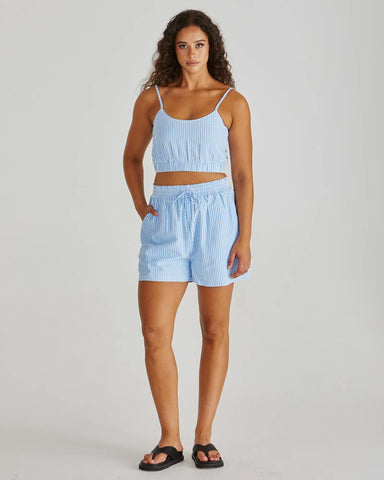 Alani Short - Blue/White Stripes