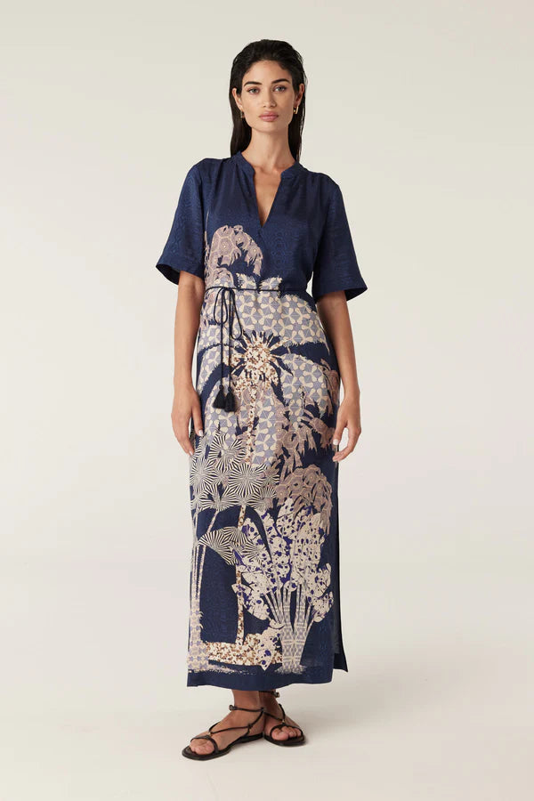 Pina Kaftan Dress - Mirage Print