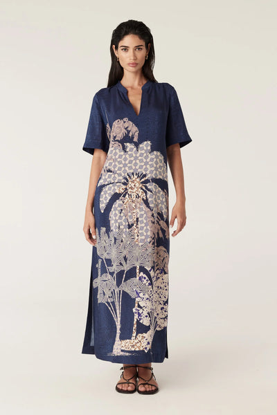 Pina Kaftan Dress - Mirage Print