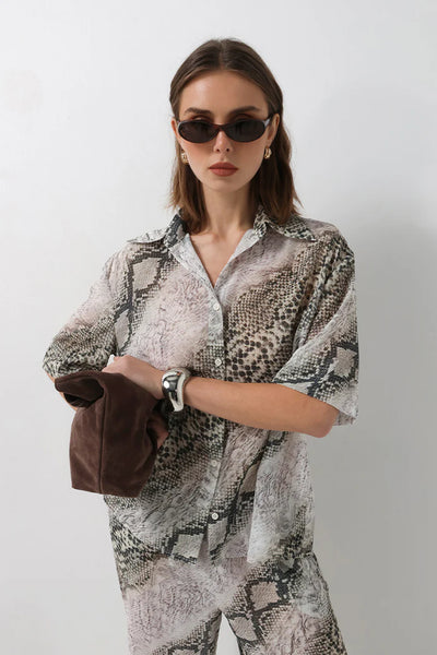 Gina Shirt - Snake Print