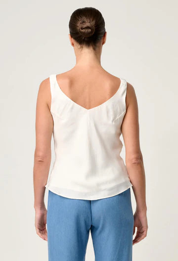 Delray Reversible Cupro Cowl & V Neck Cami - Ivory