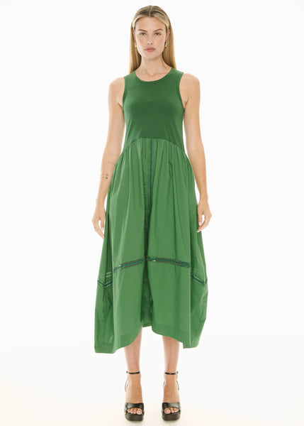 Orlo Lace Tank Dress - Green