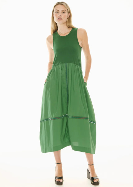 Orlo Lace Tank Dress - Green