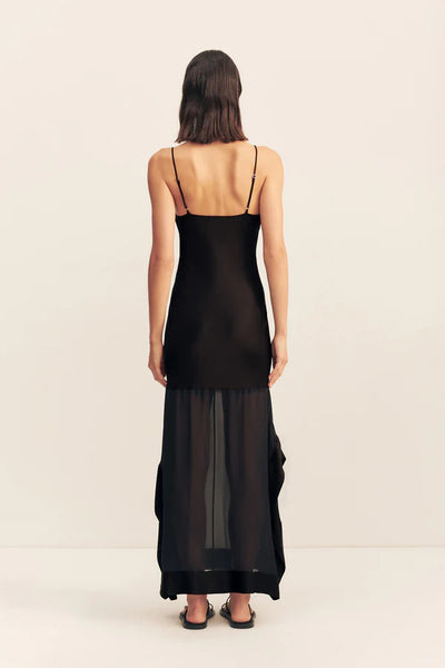 Edie Cowl Maxi Dress - Black