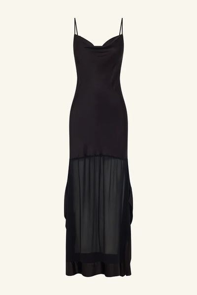 Edie Cowl Maxi Dress - Black