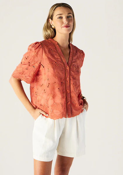 Loretta Shirt - Hibiscus