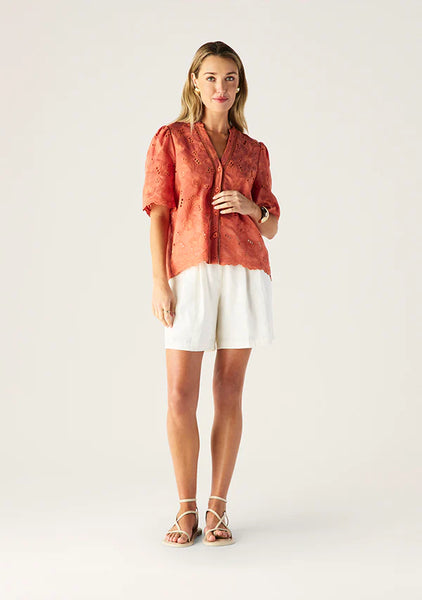 Loretta Shirt - Hibiscus