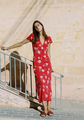 Marena Midi Dress - Red