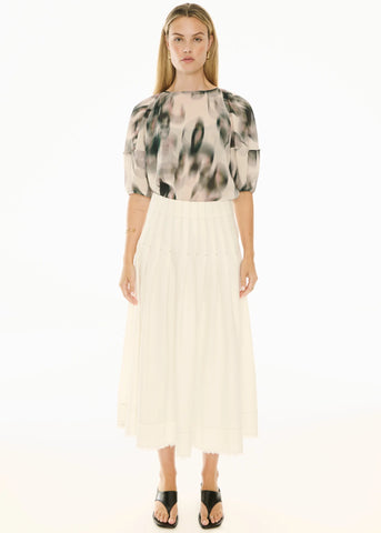 Doyle Denim Skirt - Ecru