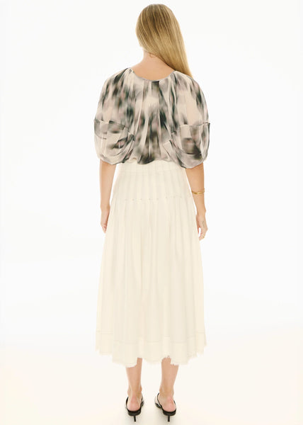 Doyle Denim Skirt - Ecru