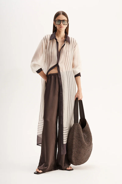 Havana Maxi Dress - Chocolate Stripe